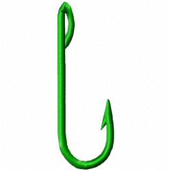 Fish Hook Embroidery Design 9